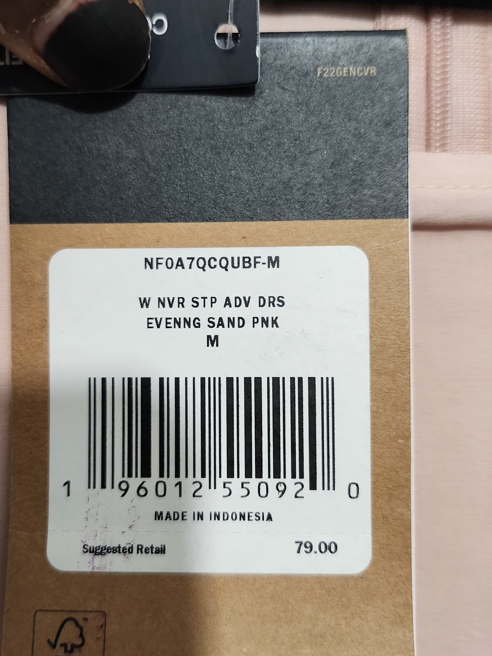 The North Face Women's Athletic Pale Pink Mini Dress Size M New - Picture 6 of 9